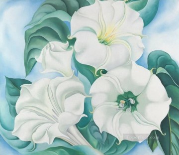 フラワーズ Painting - ジムソン・ウィード・ジョージア・オキーフの花飾り
